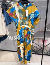 ZARA NEW WOMAN ZW COLL. PRINTED MIDI DRESS PLEATED WAIST XS-XL 8390/024/330