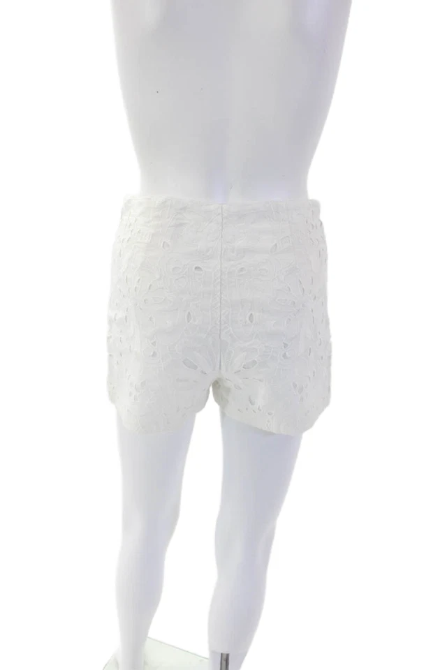 Pantalones cortos informales de verano Theory para mujer de lino con cremallera blancos lisos talla 00 Foto 3 de 4
