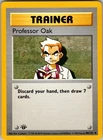Professor Oak 88/102 Uncommon Base Set Shadowless Pokemon 1st Edition LP