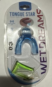 Hott Products Wet Dreams Tongue Star Pleasure Vibe Blue Hp-Htp3444