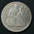 1871 Silver Seated Liberty Dollar Philadelphia Mint Fine Condition