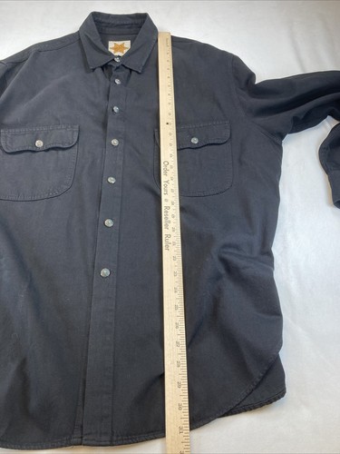 Billy Martin's NYC Herren schwarz Knopfleiste Western Hemd Fronttaschen USA Größe L - Bild 20 von 22