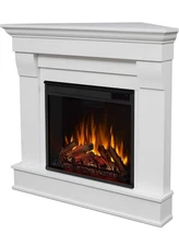 Real Flame  Chateau CORNER FIREPLACE 41" White W FREE SHIPPING