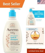 Hypoallergenic Aveeno Baby Body Wash Shampoo - Lightly Scented, 12 fl. oz