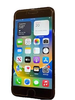 Apple iPhone SE 2nd Gen 64GB Unlocked A2275 GSM Space Gray iOS 16.3.1  w/defect