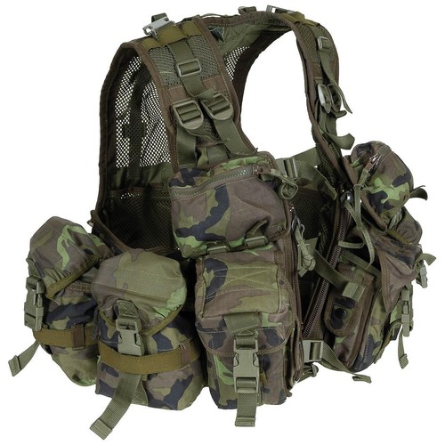 Original Czech Military Tactical Vest Combat Load Bearing System M95 Camo