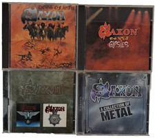 Saxon CD Bundle 4 CD Heavy Metal Albums Wheels Of Steel Dogs Of War Collection