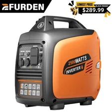 Efurden Gas Generator Inverter 2500 watt  Pure Sine Wave CO Sensor Outdoor/Home
