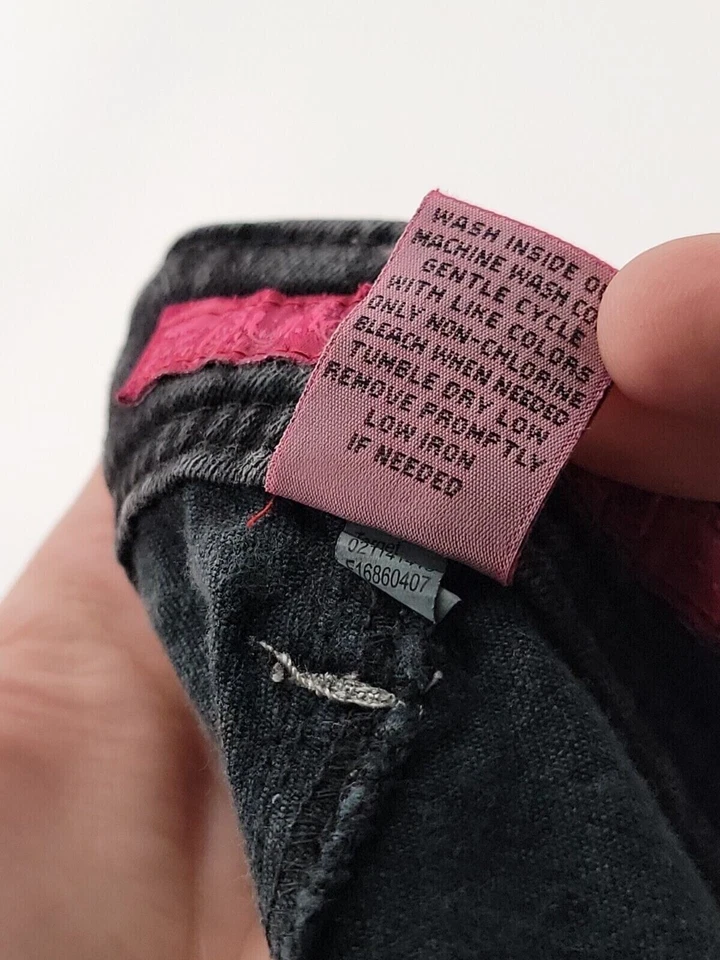 Pantalones de mezclilla Pure Energy para mujer talla 22 color negro elástico 5 bolsillos pierna ajustada Foto 4 de 4