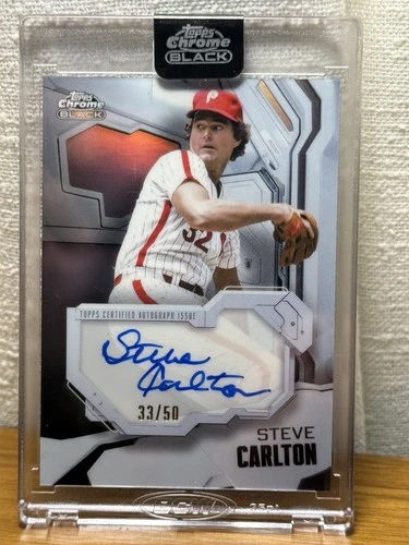 2026 Topps Chrome Black Steve Carlton Ivory Autographs (RAW)