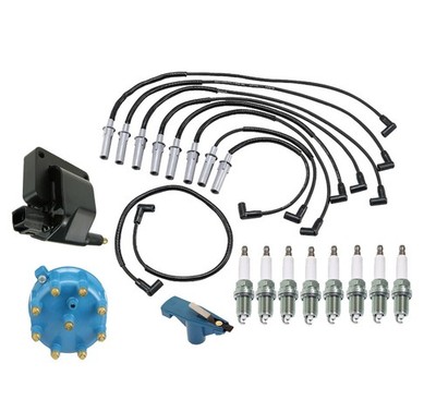 NGK Spark Plugs Denso Wires Tune Up Kit Coil Rotor for Dodge Dakota Durango Ram