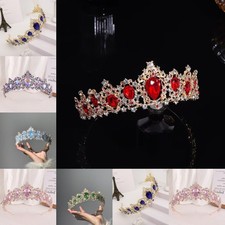 Quinceanera Sweet 15 16 Tiara Beaded Party Wedding Crown Rhinestones Pageant