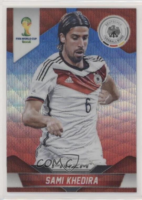 2014 Panini Prizm World Cup Blue & Red Wave Prizm Sami Khedira #87 00e8