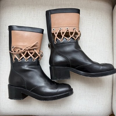 Chanel 2016 Interlocking CC Logo Boots (6.5)