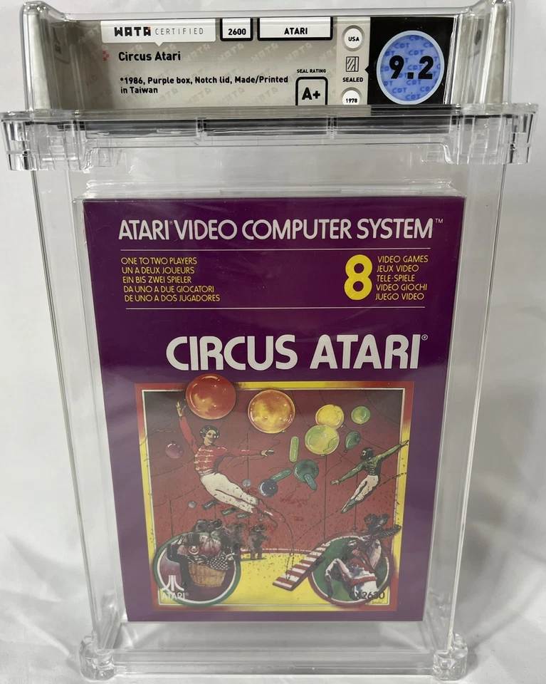 Atari 2600 Circus Atari WATA 9.2 A++ 1986 SEALED RARE FIND - Image 2 of 4