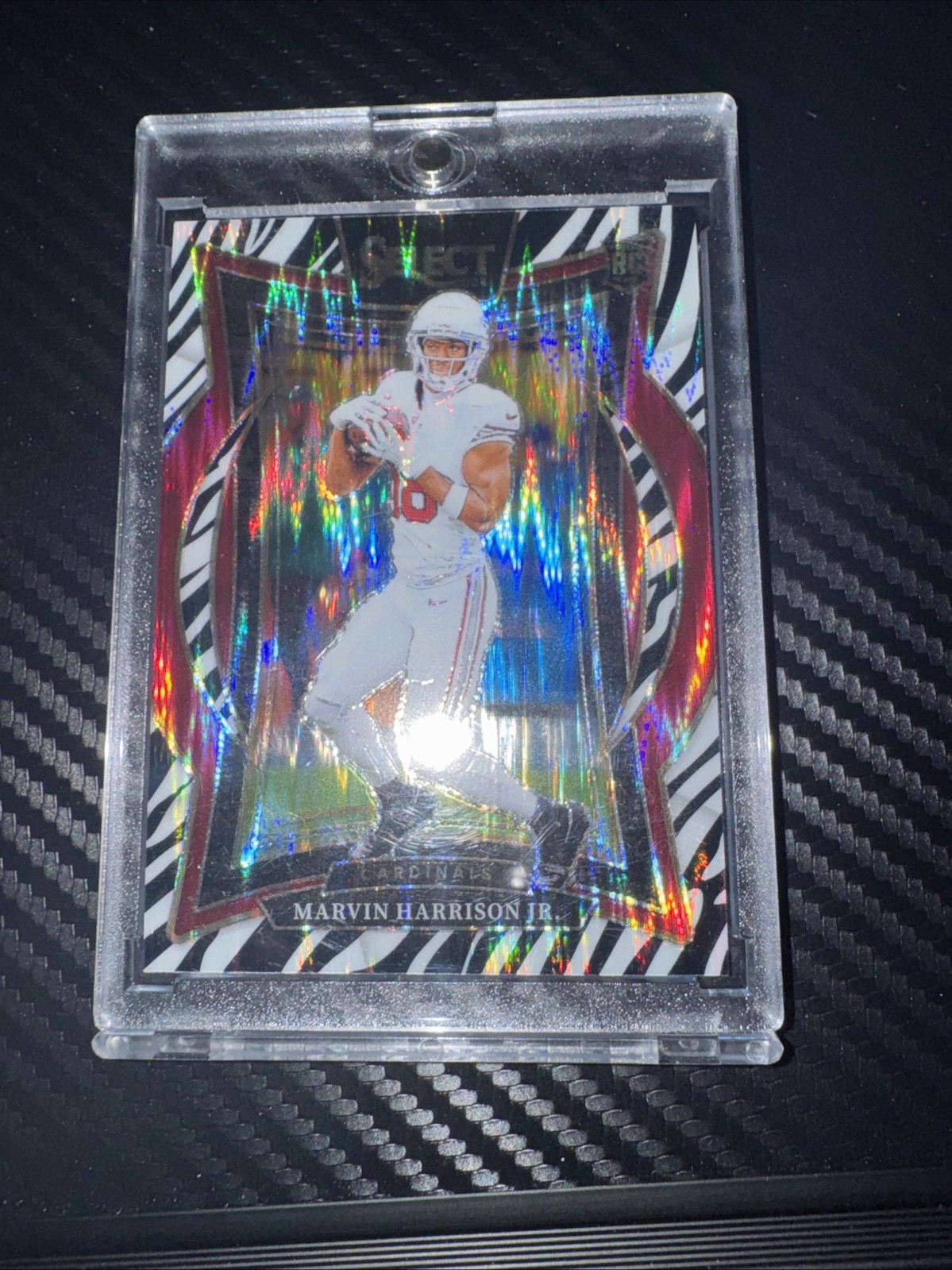 2024 Panini Select - Concourse Marvin Harrison Jr. #28 Zebra Shock Prizm (RC)