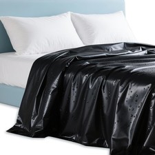 Waterproof PVC Sheet Pad Mattress Cover 200 * 220cm, Black