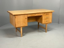 Vintage 1960s Oak Desk Danish Retro Drawers Cupboards Mid Century  EB10862 MWOO