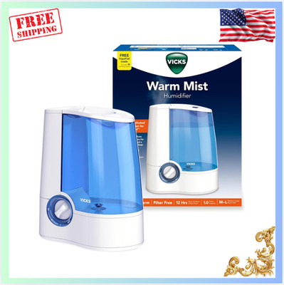 New Warm Mist Humidifier 1 Gal Filter-Free Auto Shut-Off
