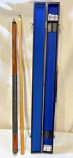 Brunswick 1946 2 Piece Silk Wrap 58 Inch 20 Ounce Pool Cue w Case Made in Canada