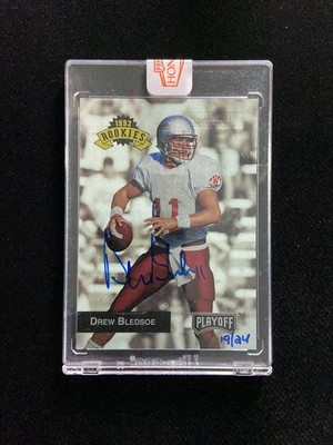 2020 Panini Hons 1993 Playoff Auto Drew Bledsoe 19/24 #295 RC Encased -QI95