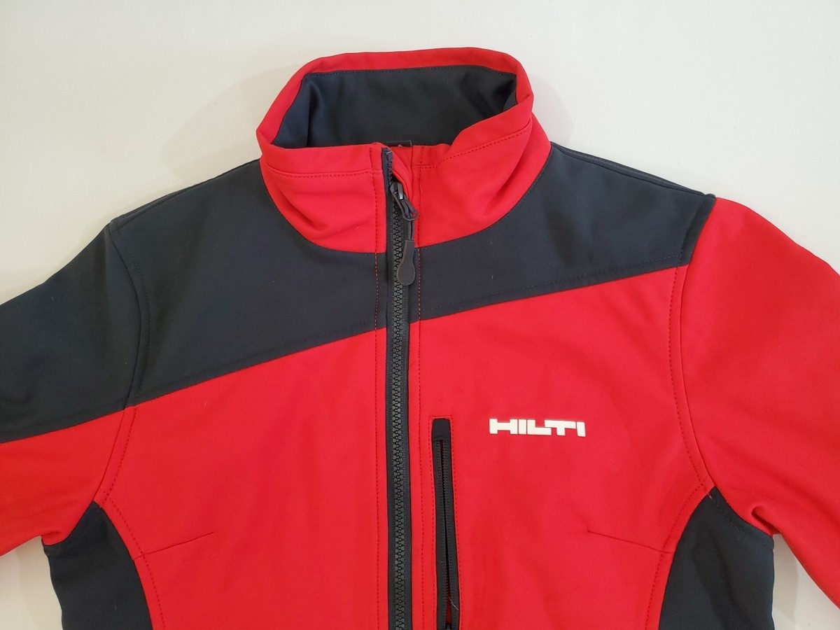 Hilti Size Small Red Full Zip Soft Shell Mesh Lined Jacket