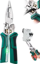 Upgraded 8 in 1 Wire Strippers with Voltage Tester Stripping Tool Cable Cutters