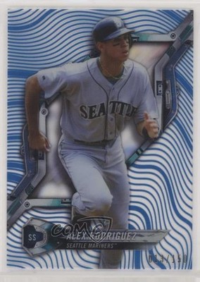 2018 High Tek Pattern 1 Waves/Diagonals Blue Rainbow Foil Alex Rodriguez 4c5