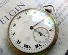 Deco Antique Elgin 15J Pocket Watch Grade 314 Size 12 O/F Illinois Case 4 Parts