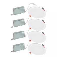 HALO HLBSL 6 in. Can Less Integrated LED 900 Lumens 5CCT White 4-Pack