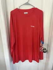 Columbia PFG Terminal Tackle Long Sleeve Fishing Shirt Red Sz: XL (New w/Tags)