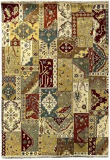 8x10' NEW PATCH WORK PATTERN HANDMADE INDIA RUG # F-6391