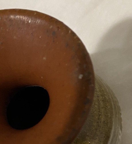 Vaso di ceramica 2,75" firmato WU multicolore - Foto 5 di 7