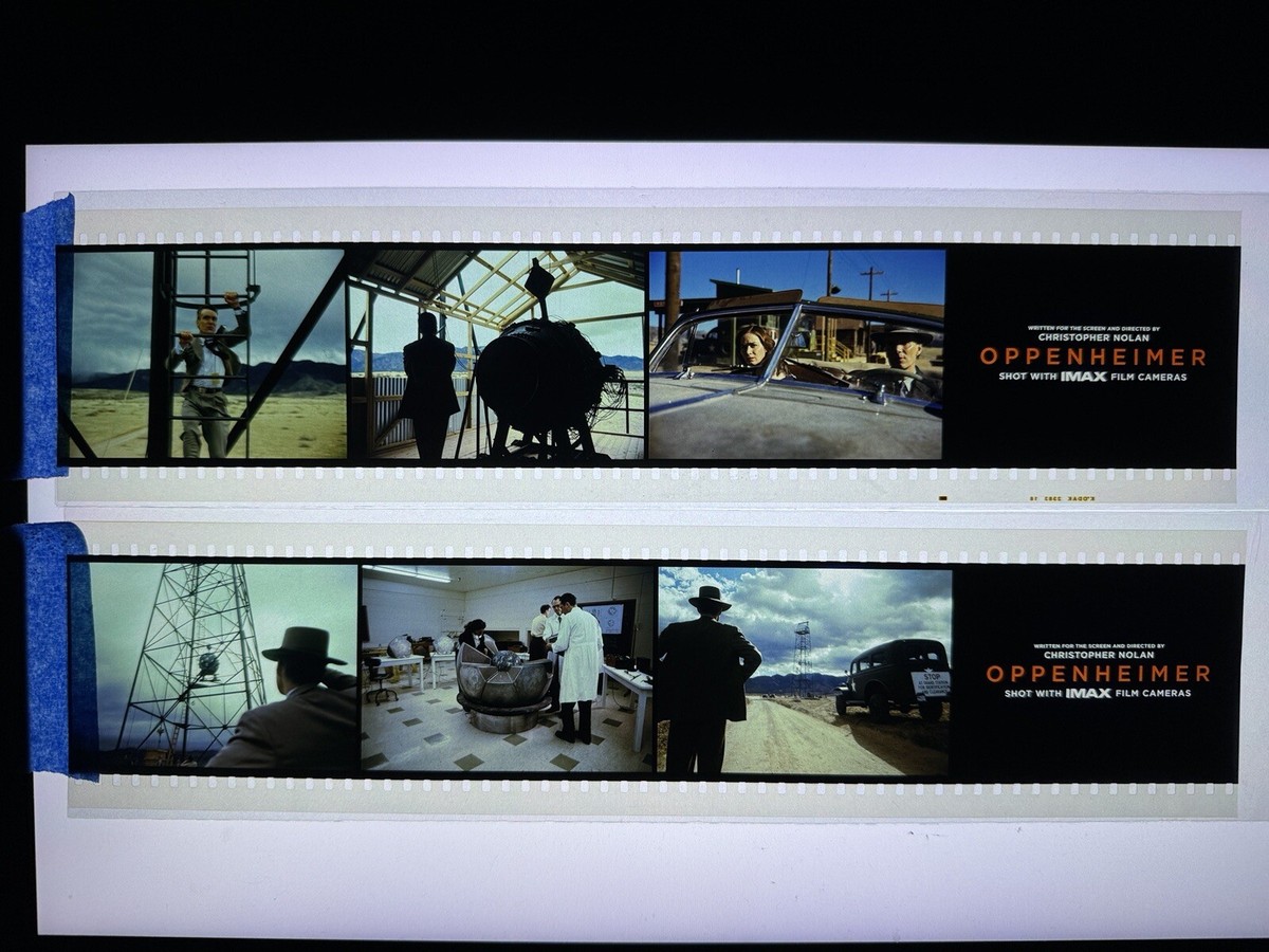 Oppenheimer 70mm IMAX Kodak Film Cell Promotional Strip Lot