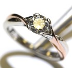 GIA 14k white rose gold .61ct I1 D round diamond solitaire engagement ring 4.3g — photo 4