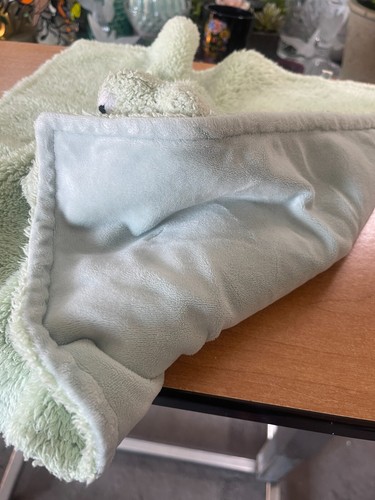 Pottery Barn Kids Green Frog Lovey Security Blanket PBK Sherpa - Picture 8 of 9