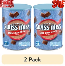 (2 pack) Swiss Miss Milk Chocolate Flavored Hot Cocoa Mix, 45.68 oz. Canister