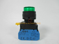 Image of QTY:2 New IDEC green push button switch YW1L-M2E10QM3G 1A 220V YW-DE