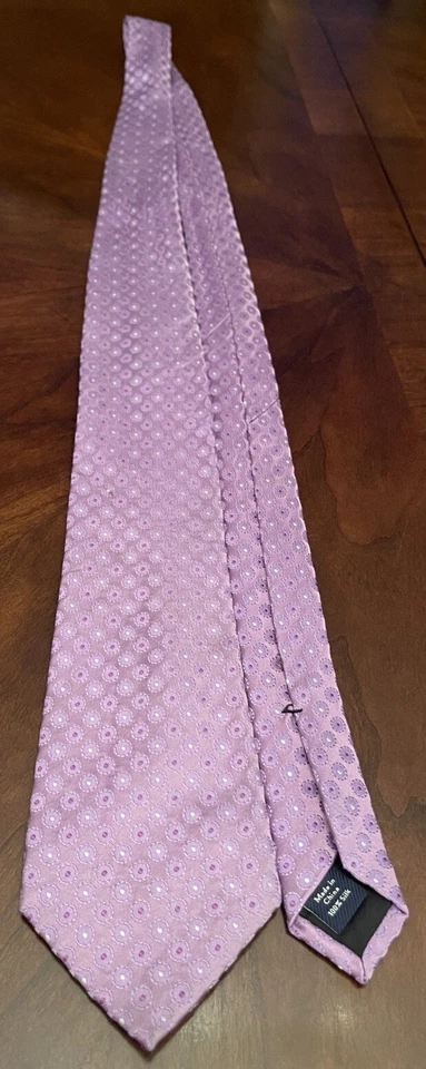 Croft & Barrow Purple 100% Silk Men’s Neck Tie Made In China - Image 3 of 4