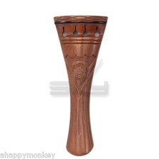 Hand-Carved Jujube Wood Violin Tailpiece 4/4 Full Size, Classy 