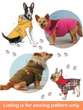 SEWING PATTERN Dog Clothes Clothing - Coat Military Bomber Jacket Raincoat 8861