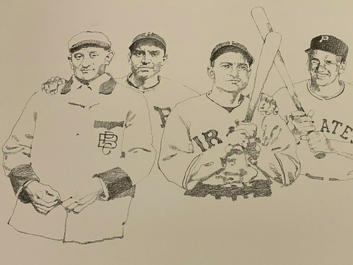Pittsburgh Pirates Baseball Clemente Stargell Art Print Bernie Fuchs SIGNED - Picture 2 of 4