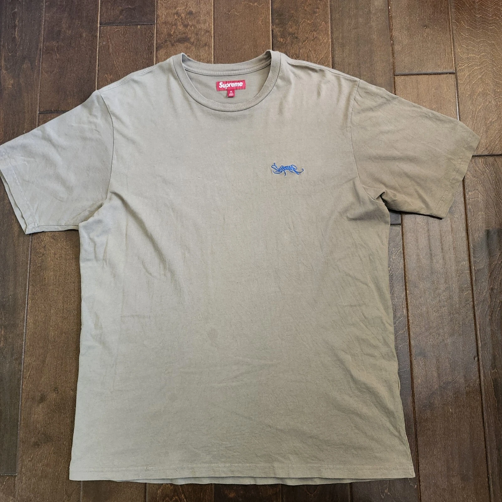 T shirt homme Supreme Washed marron manches courtes taille XL 