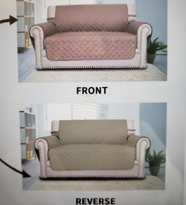 Sofa Cover Couch Slipcover Reversible Quilted Fabric Shield Furniture Protector