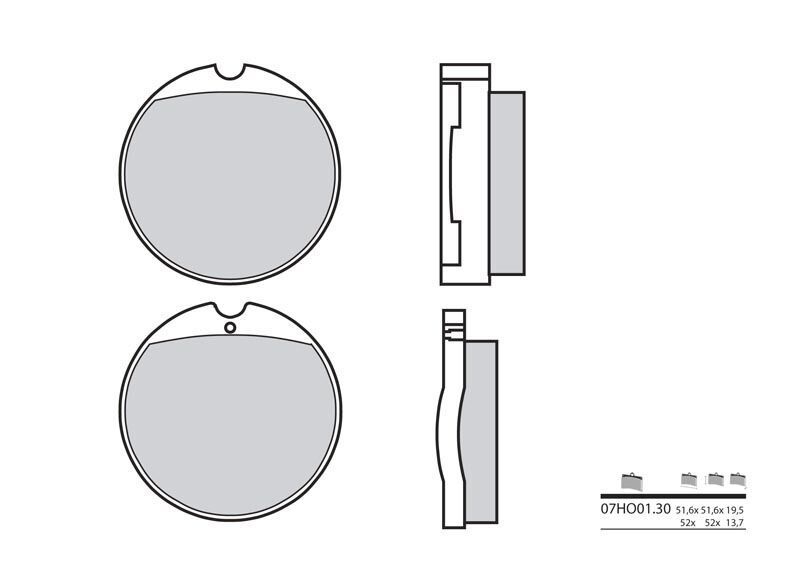 Kit plaquette de frein avant Brembo 38800160 pour Honda CB750 Four vintage