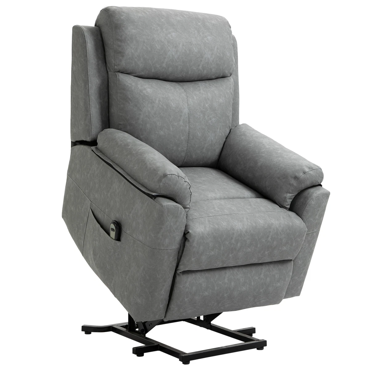 Power Lift Chair Electric Riser Recliner with Remote Control Grey HOMCOM