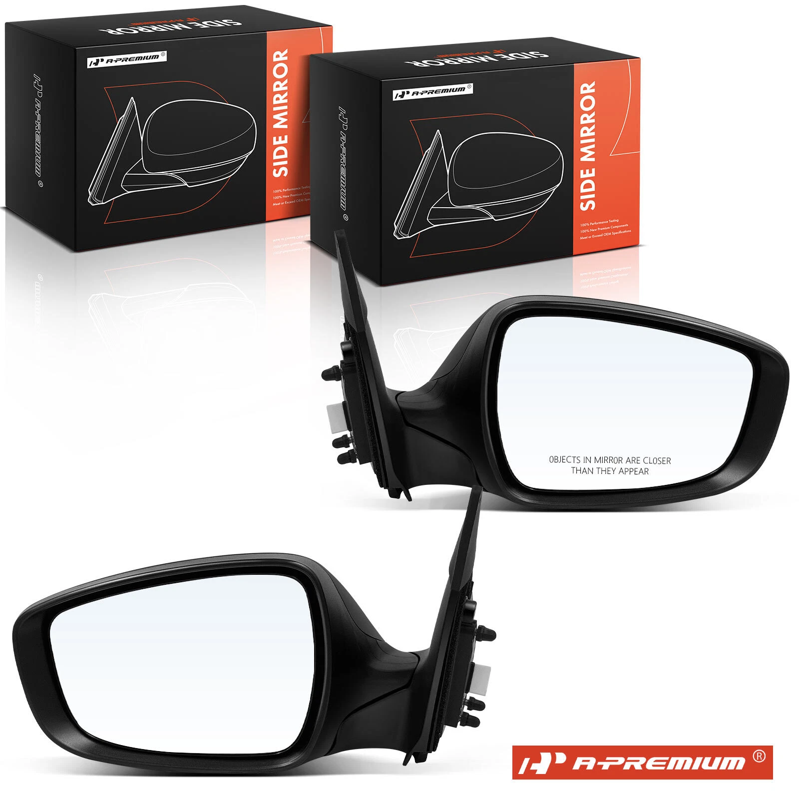 A-Premium Pair Power Adjust Mirror w/ Manual Folding for Hyundai Elantra 11-13