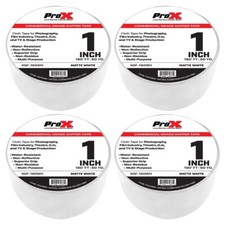 ProX XGF-160WH 180FT 1" Commercial Grade Pro Audio White Gaffer Tape 4 Pack