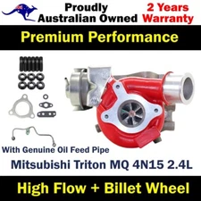 Turbo Pros GEN1 High Flow Turbo+Oil Feed Pipe For Mitsubishi Triton MQ 4N15 2.4L