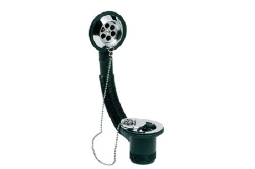 Embrass Peerless 201116 Tidy Plug Bath Waste & Overflow Ball Chain Chrome Plated